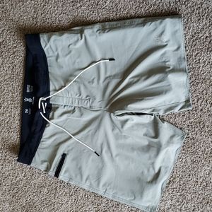 Driftline Men's Wetsuit Lined Boardshorts in Green Sage